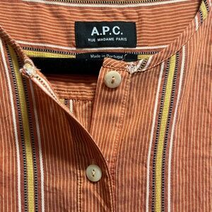 A.P.C. Striped Knee-Length Dress Size: S | US4, FR36